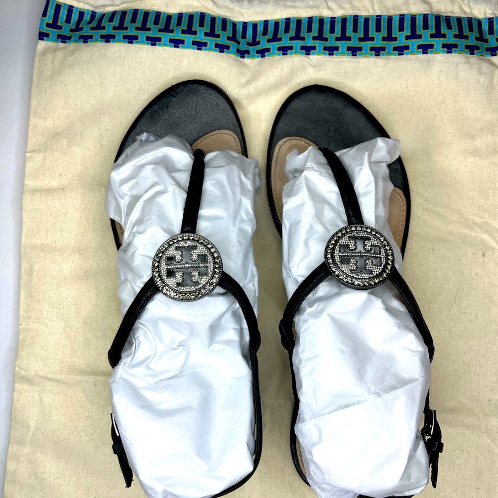 Tory Burch Black Thong Sandals
